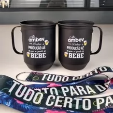 CANECA ALUMINIO 350 ML + TIRANTE 